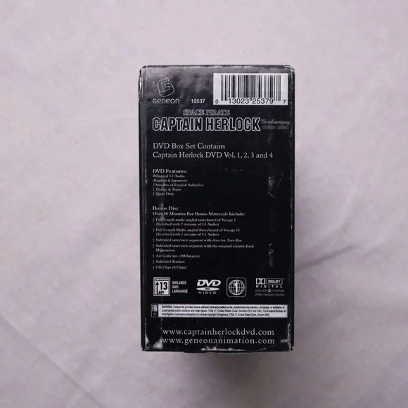 Space Pirate Captain Harlock The Endless Odyssey DVD Box Set Vol 1 2 3 4 Geneon - Picture 4 of 6